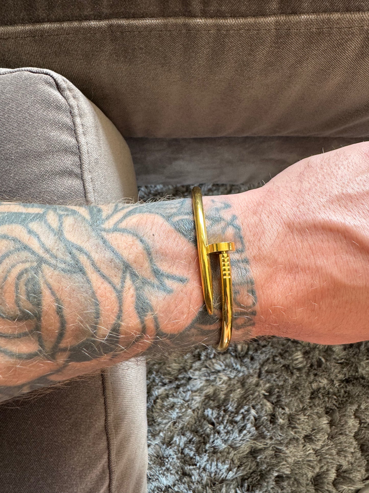 Spijker Armband Goud