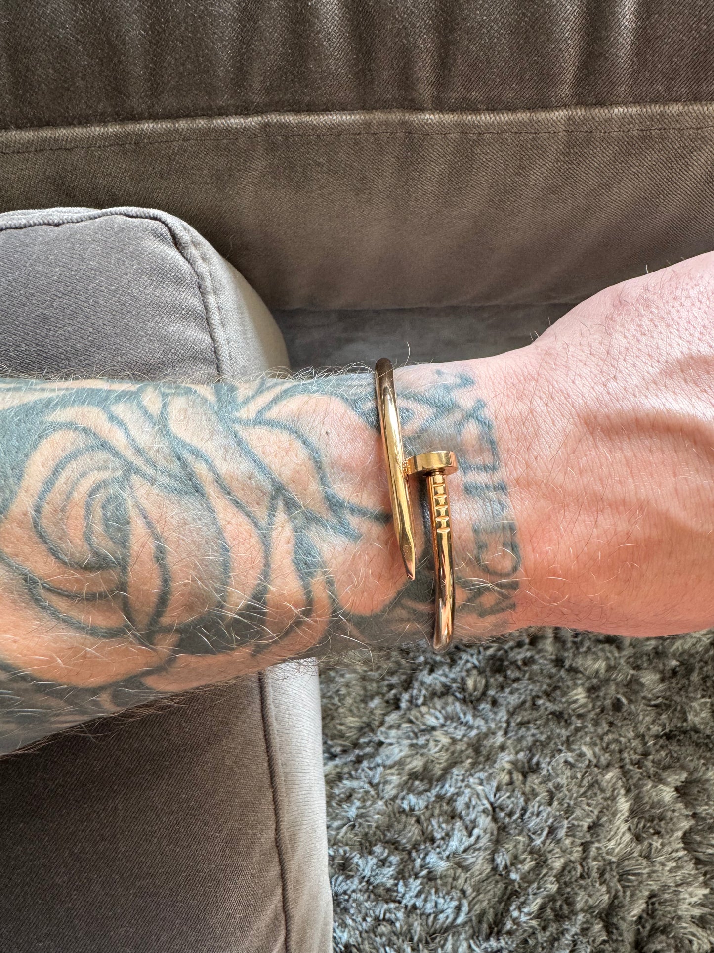 Spijker Armband Rosé Goud