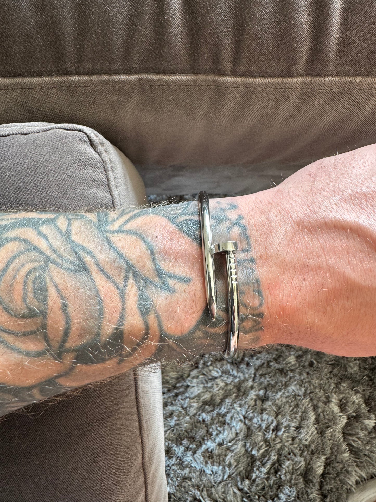 Spijker Armband Zilver